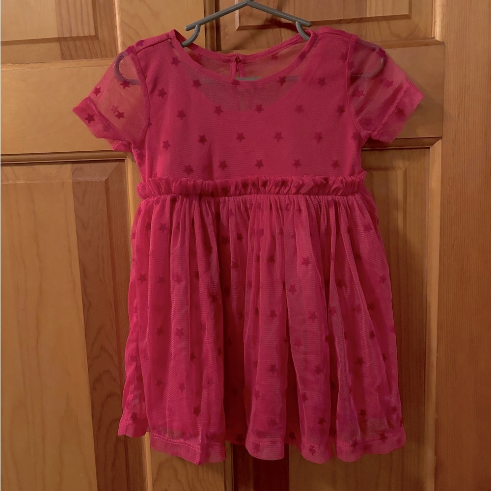 12-18 mo hot pink star dress